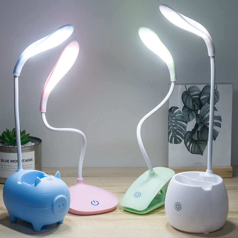 LED desk lamp eye protection learning USB charging plug in bedroom touch bedside lamp girl heart student dormitory night light