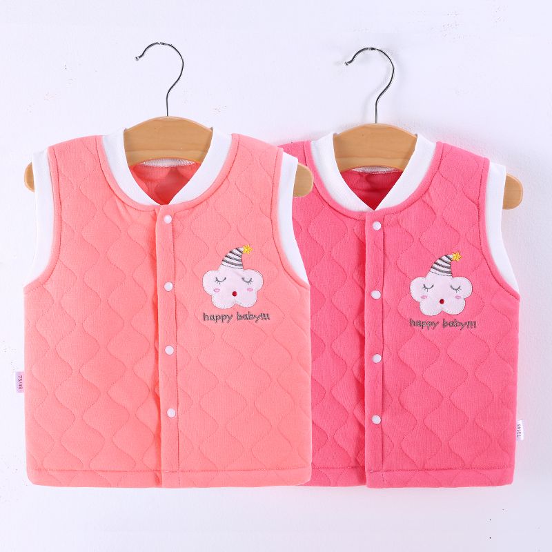 Baby vest pure cotton warm newborn vest belly protection for boys and girls