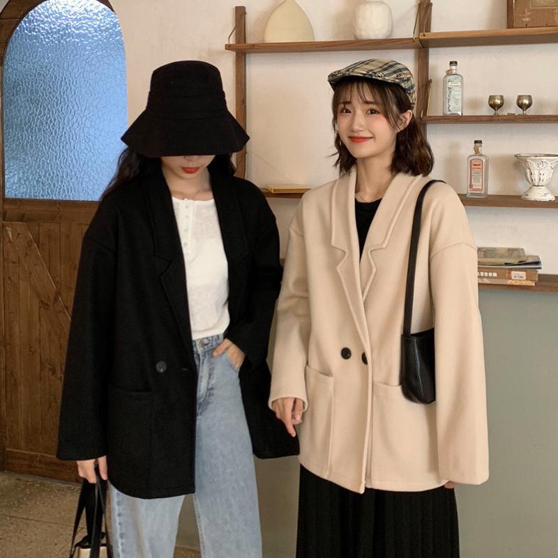 Women's net red suit coat women's spring and Autumn New Korean version of Hong Kong Style loose retro style top