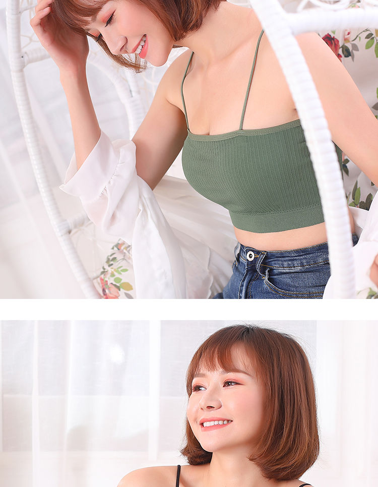 70-170斤运动显小胸内衣女学生韩版初中生少女裹胸抹胸吊带背心