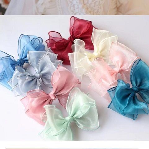 Korean net red crown hairpin red big bow hairpin back of head children primary school girl baby headdress