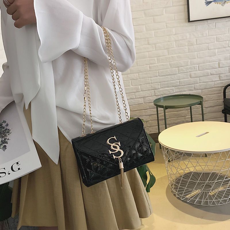 ins超火菱格包包女2022新款潮時尚潮流百搭鏈條包單肩斜挎小方包