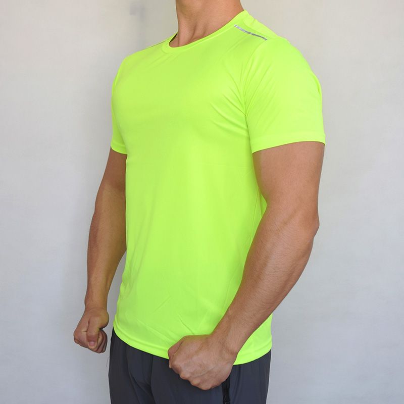 运动T恤男健身服短袖速干透气排汗跑步弹力圆领上衣休闲训练夏季