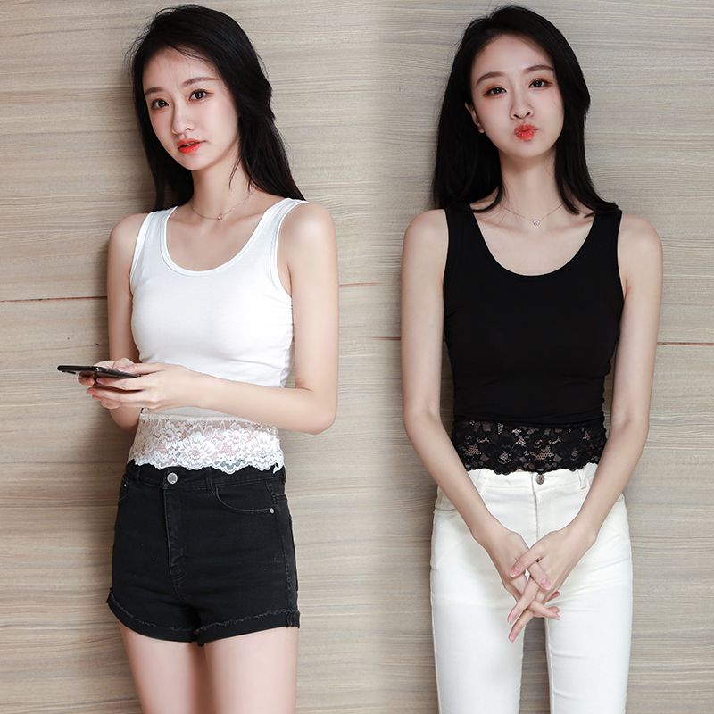 人棉吊带背心女2022露脐修身性感外穿短款打底百搭内搭修身上衣潮