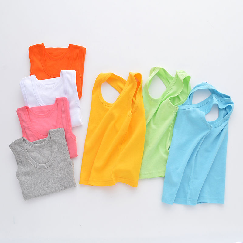 Summer thin cotton vest for boys and girls