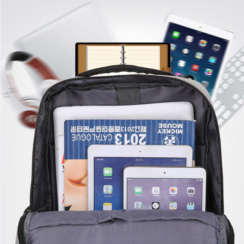 2020 large capacity backpack male junior high school students schoolbag USB business computer 15.6 
