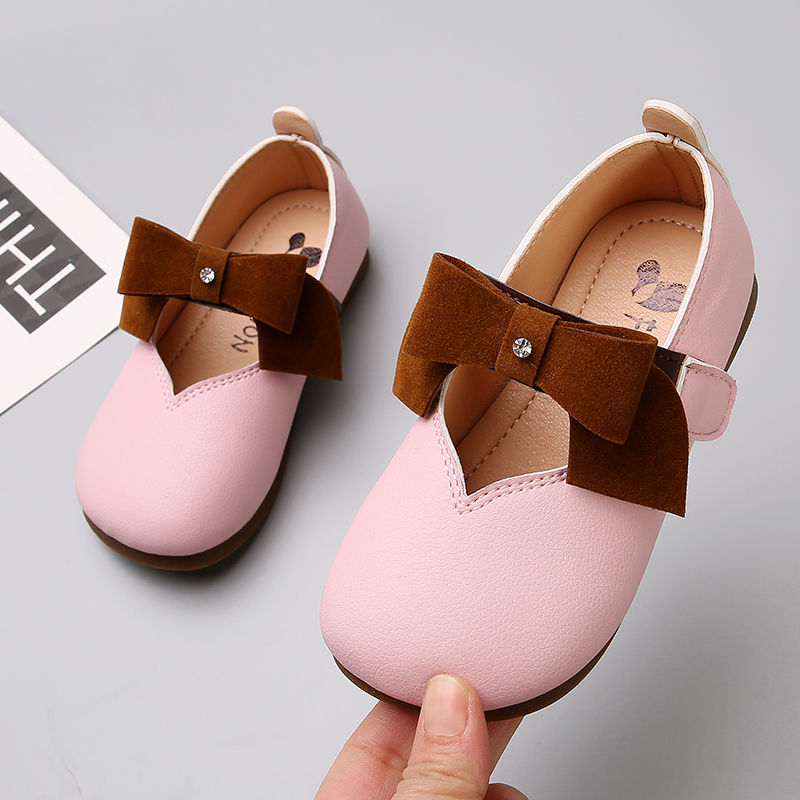 Children's shoes spring new girls' single shoes Korean princess shoes girls' soft soled shoes 1-6-year-old Doudou shoes