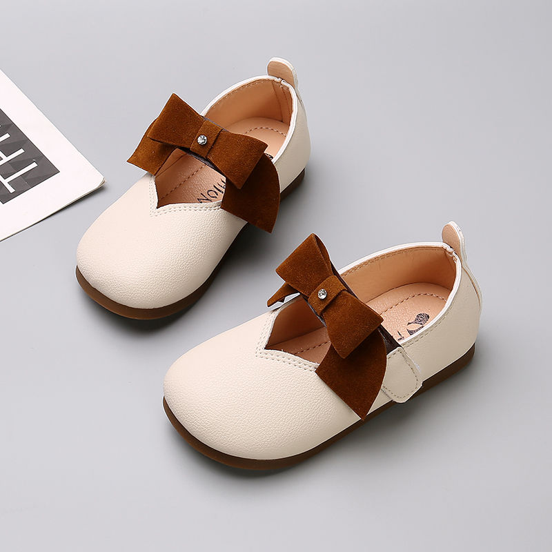 Children's shoes spring new girls' single shoes Korean princess shoes girls' soft soled shoes 1-6-year-old Doudou shoes