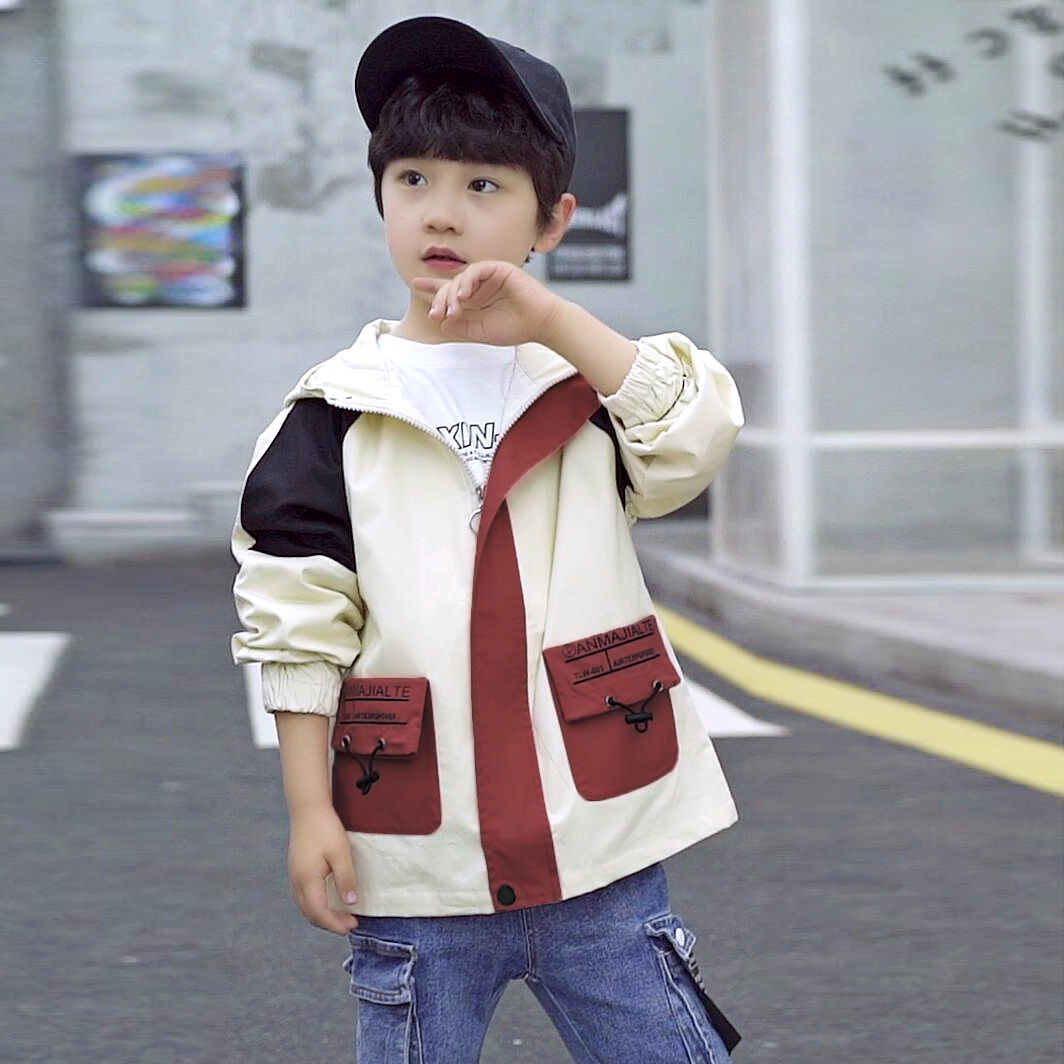 Children's wear boy's windbreaker coat spring and autumn clothing 2020 new children's medium length boy's coat spring and autumn Korean fashion clothes