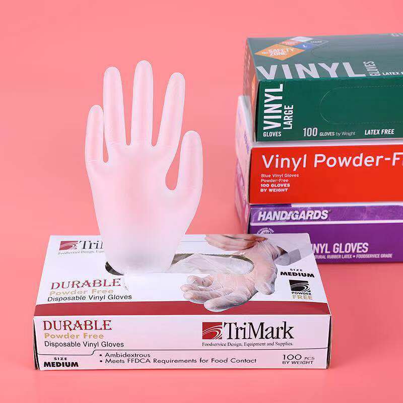 Food grade disposable PVC / TPE gloves thickened durable export grade clean catering baking gloves pack of 100