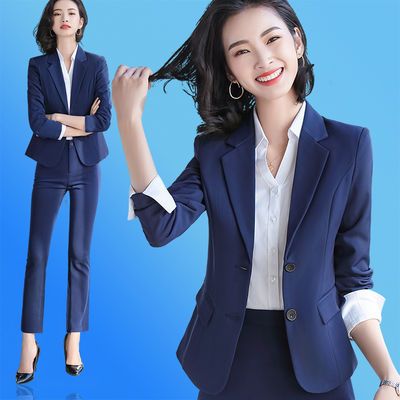 职业装西服套装女装工装外套女士西装单件气质ol酒店工作服三件套
