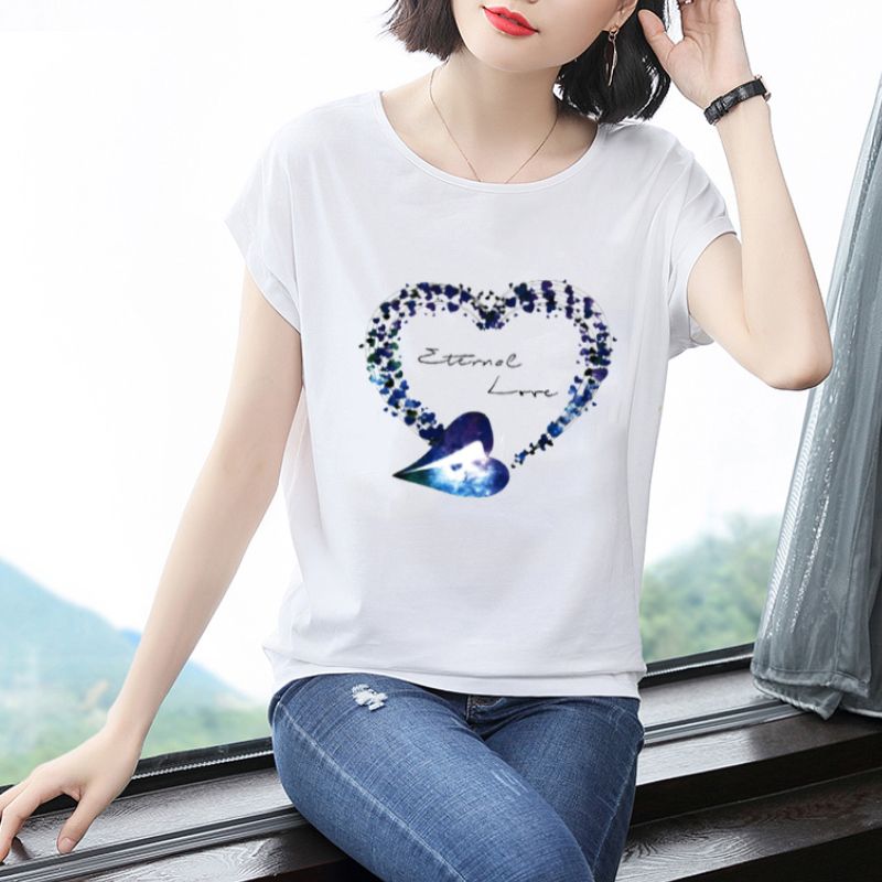 純棉新款衣服夏季女裝白色t恤短袖女中年t恤女媽媽打底衫女士上衣