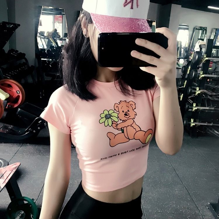 Summer sexy careful machine exposed umbilical top clothes female students tight waist short-sleeved short-slim t-shirt spring bottoming