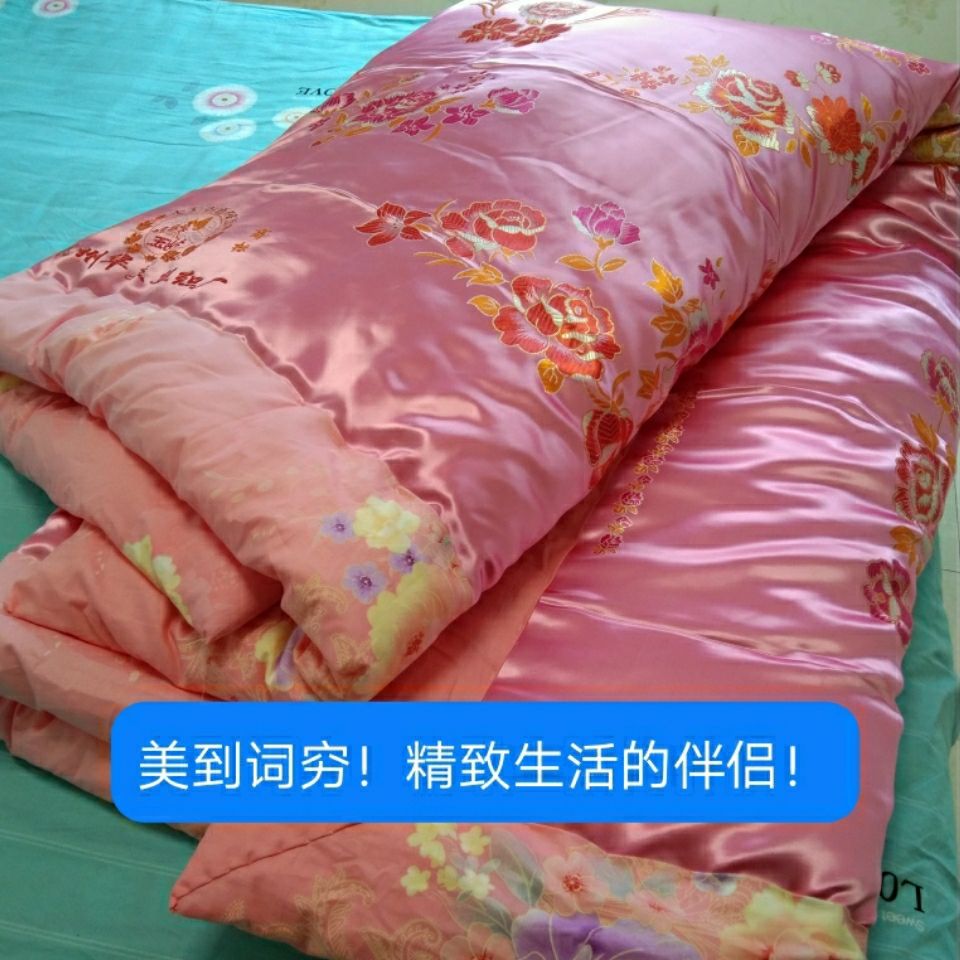 手工棉被丝绸棉被纯棉花被子被芯结婚喜被陪嫁棉被双人单人定做