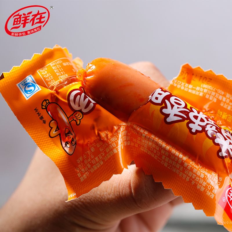 54202-鲜在香辣香脆肠玉米热狗肠即食火腿肠28g/香肠好吃的零食小吃批发-详情图
