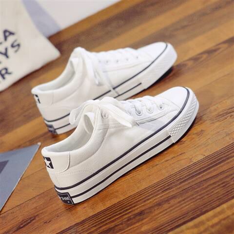 Small white canvas shoes female ulzzang versatile student board shoes 2020 fashion shoes new Korean spring and autumn black cloth shoes