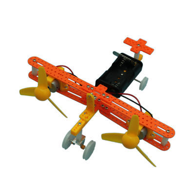 电子小制作双螺旋桨飞机科学小实验小发明风力驱动科技玩具