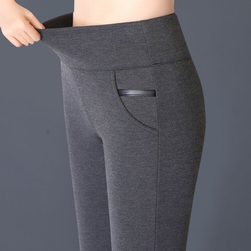 [large size 200kg] new spring and autumn pants high waist, bottom pants, fat mm women's elastic pencil casual pants