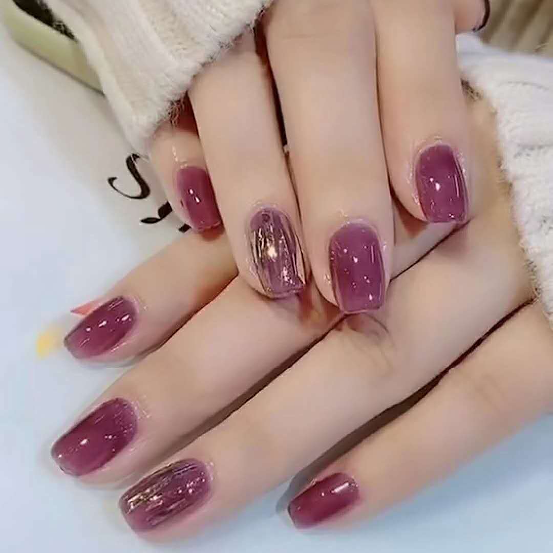Manicure grape, purple nail polish 2020 new nail, manicure, nail polish, nail polish, nail shop.