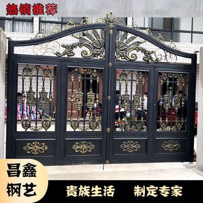 【不锈钢烤漆》大门农村双开门庭院别墅防晒院子门房子别墅单开门