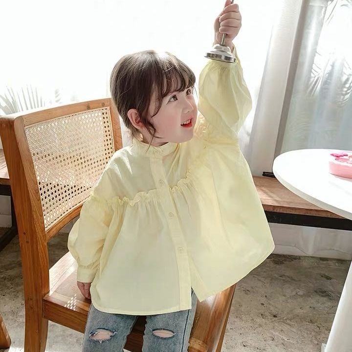 童装女童2020新款春装衬衫韩版儿童上衣宝宝学院风衬衣春秋打底衫