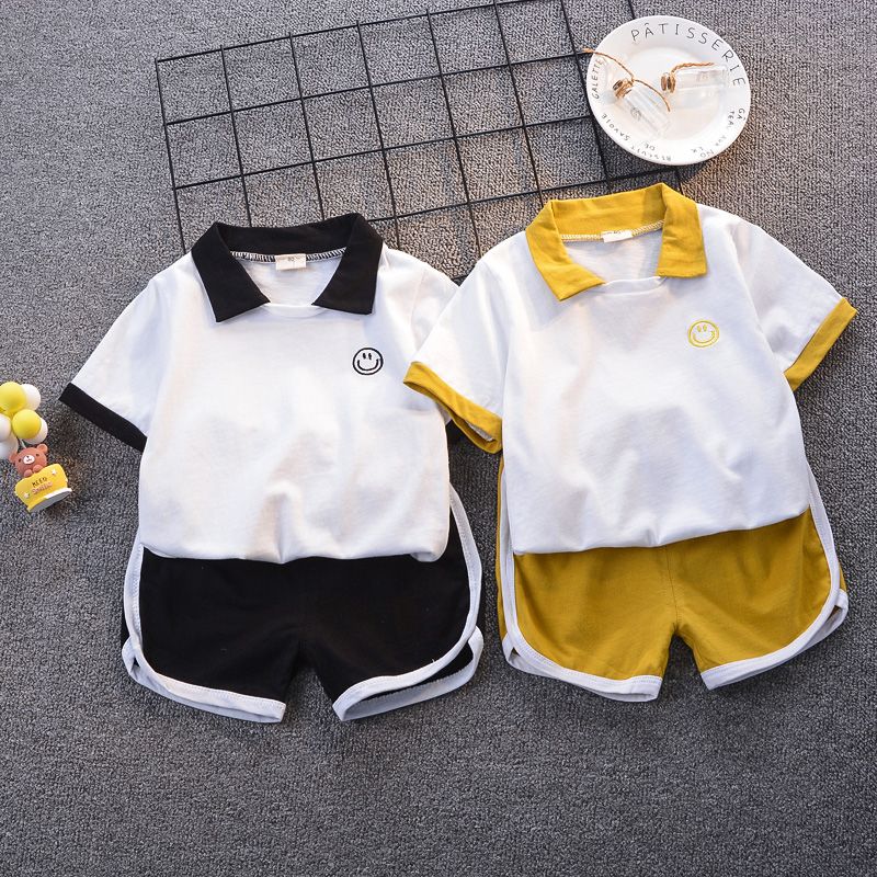 童装夏装2020新款男宝宝短袖套装夏季帅气婴幼儿童男孩潮衣两件套