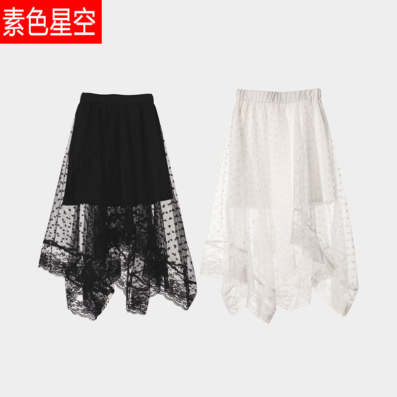 Girls' skirts 2020 new foreign style big children's mesh lace skirts little girls' skirts for girls spring clothes