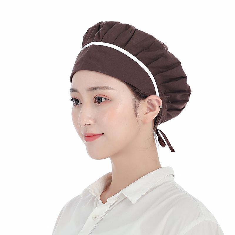 厨房厨师帽做饭炒菜卫生帽食品帽烘焙透气防油烟防尘男女工作帽子