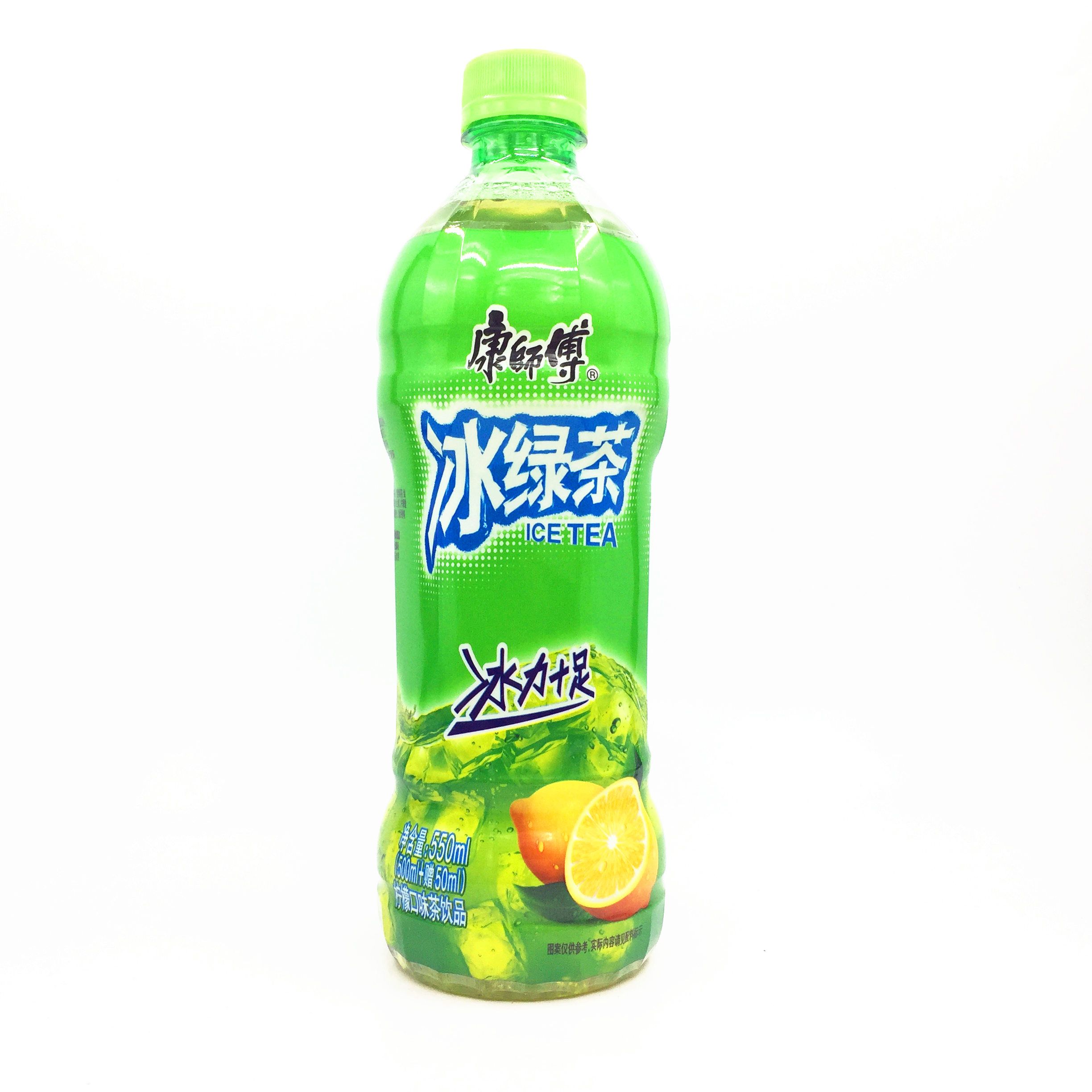 康師傅飲料 冰綠茶檸檬味 500ml*15瓶/整箱果味茶飲 多省包郵