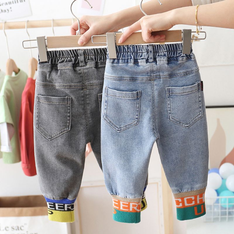 Children's wear boys' jeans spring and autumn children's casual pants 2020 new baby long pants fashion