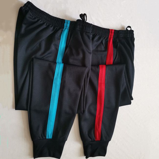 一條寬槓束腳校服褲粗紅寬藍條學生運動褲收口顯瘦校褲初高中男女