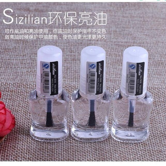 Transparent nail polish package, bright oil seal coat, waterproof, non-toxic armor oil bottom oil stockings.