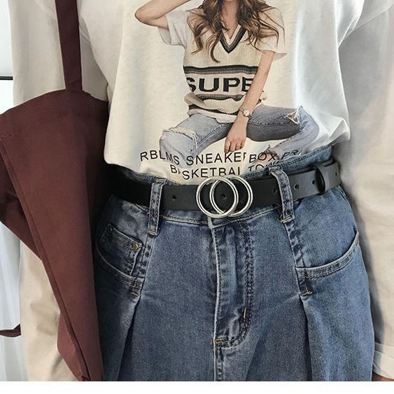 新款韩版女皮带简约复古学生通用百搭潮流时尚个性牛仔裤装饰腰带