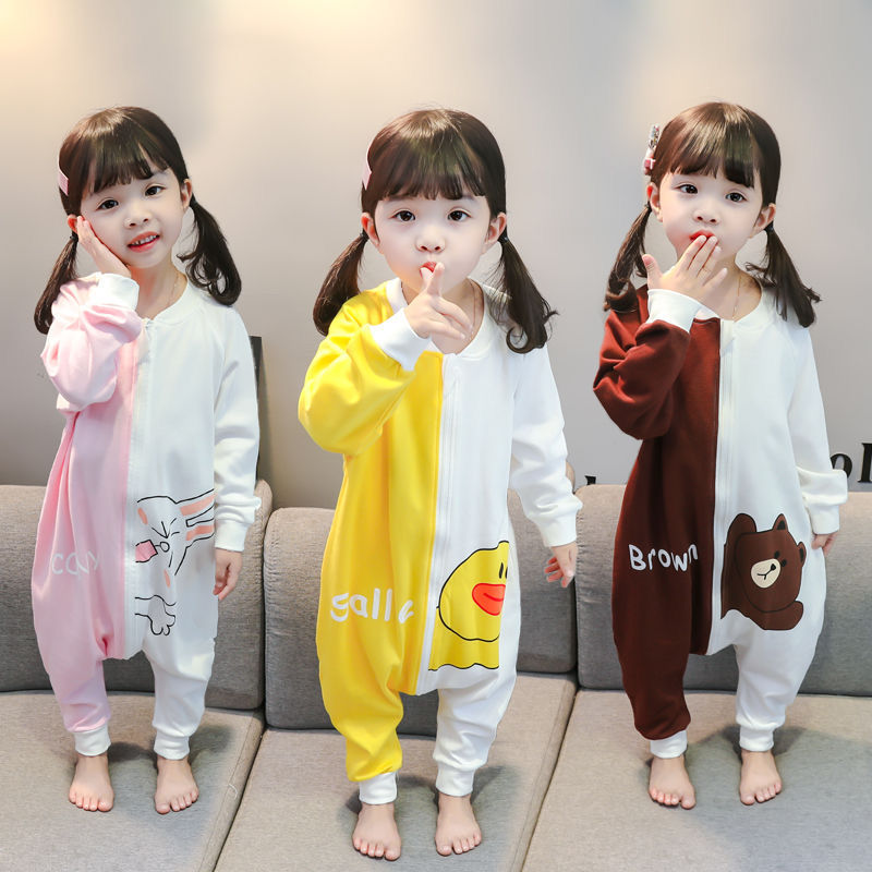 Baby sleeping bag spring and autumn 1-2-3 years old baby sleeping bag thickening autumn and winter