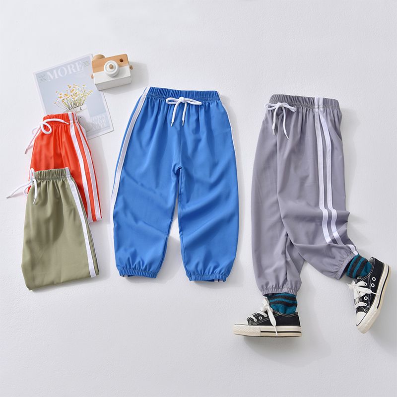 Children's silk lantern pants Harem Pants air conditioning pants baby boys and Girls Summer Capris children's sports pants