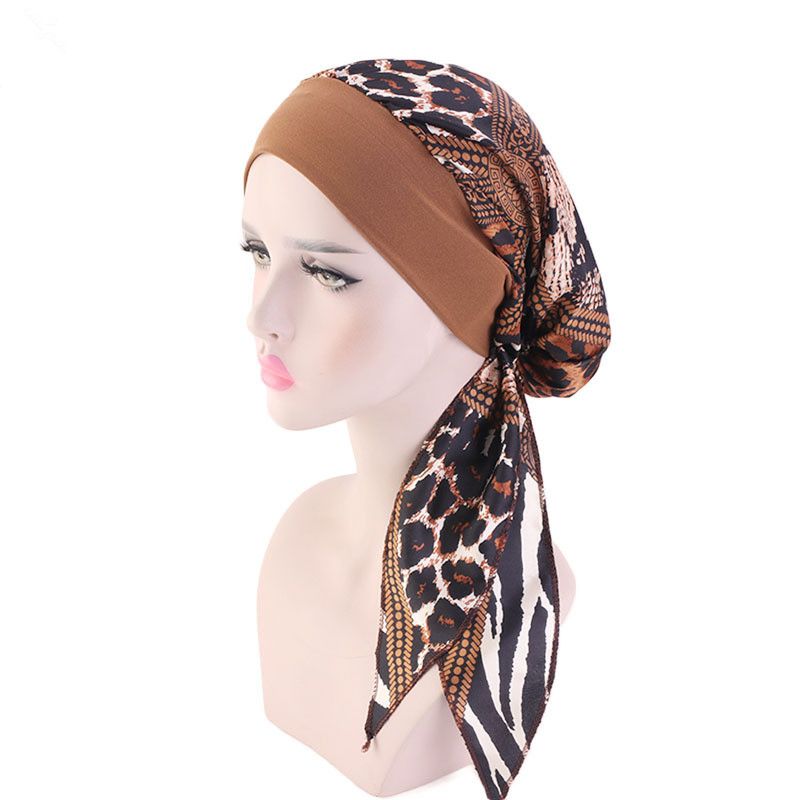 Spring and summer new elastic thin braided hat national style fashion Baotou hat Muslim national hat chemotherapy hat