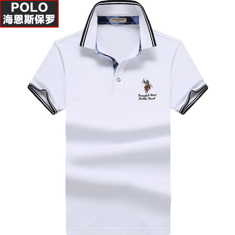 正品保罗polo衫男士短袖t恤 夏季丝光纯棉时尚休闲翻领男装体恤潮