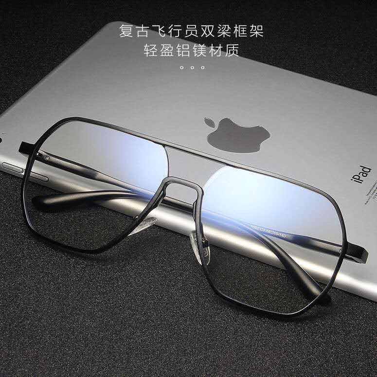 Color change blue light proof glasses male big face myopia trend net red flat lens female mobile phone computer eye protection can match myopia