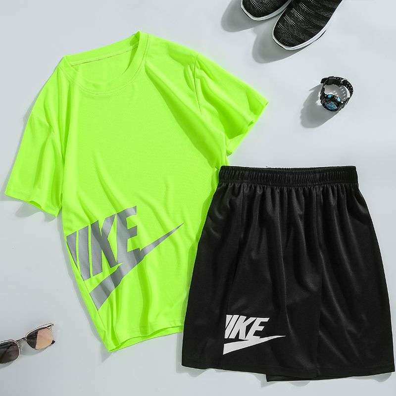 富贵鸟运动套装男夏季休闲套装新款韩版潮流青年男士短袖短裤一套