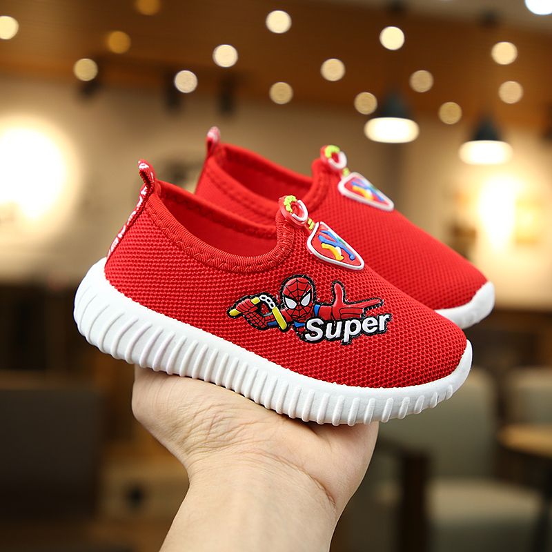 Spring and autumn spider man's one foot net cloth sports shoes leisure shoes running shoes baby shoes boys and girls children's shoes single shoes