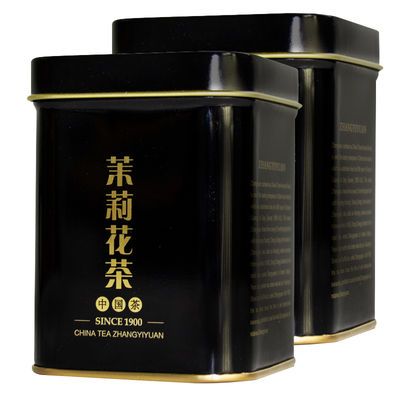 39726/张一元茶叶黑罐茉莉花茶50g每罐 两罐装100克 2020茉莉花茶浓香型