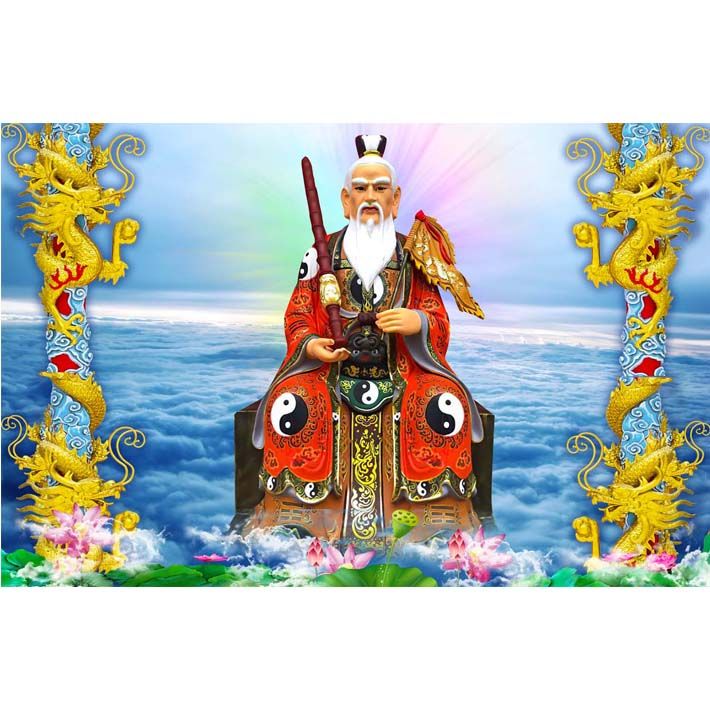 姜子牙画像姜太公画姜太公钓鱼神像佛像神仙画军师书房中堂贴画13