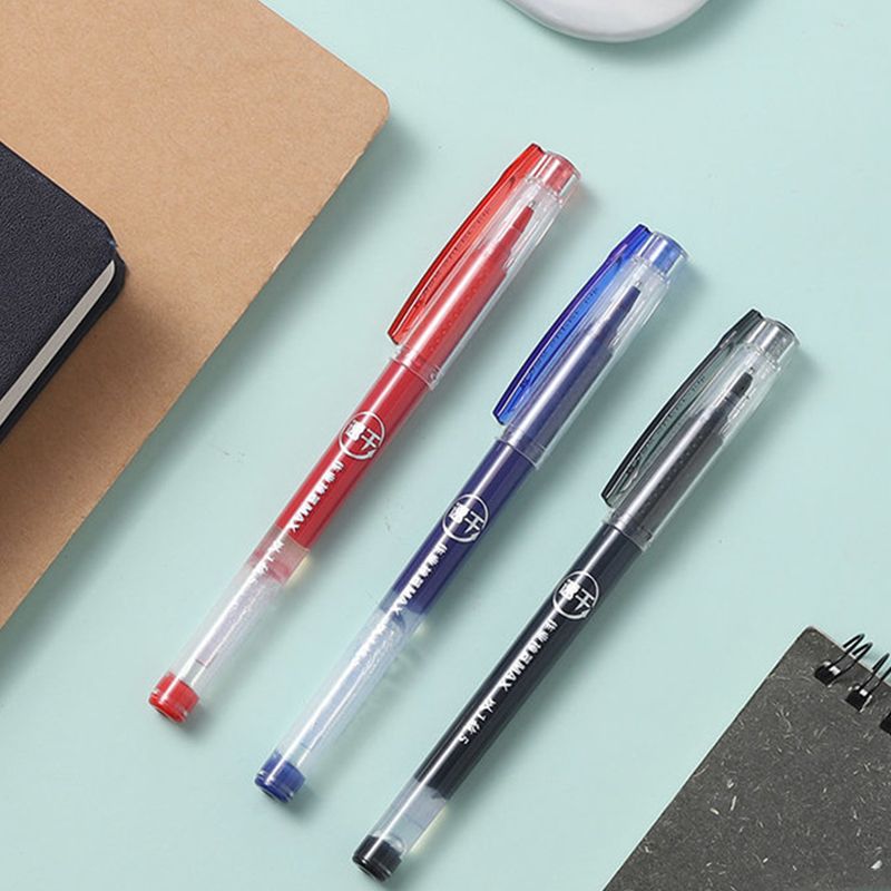 晨光巨能写大容量中性笔签字笔0.5一体式全针管碳素黑学生考试笔