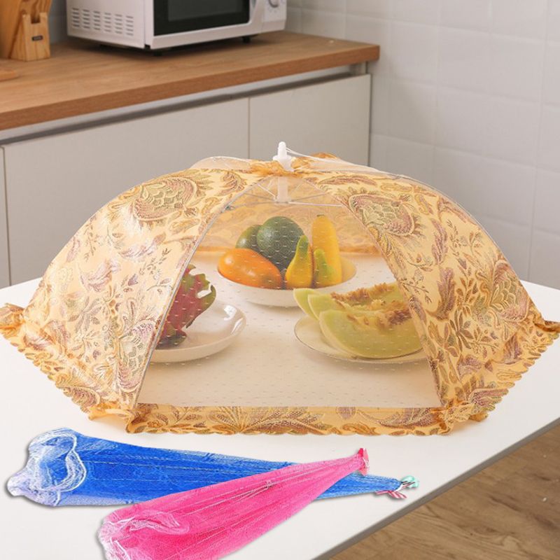 超大饭菜罩子盖菜罩可折叠餐桌罩剩菜食物罩防尘罩家用遮菜盖伞
