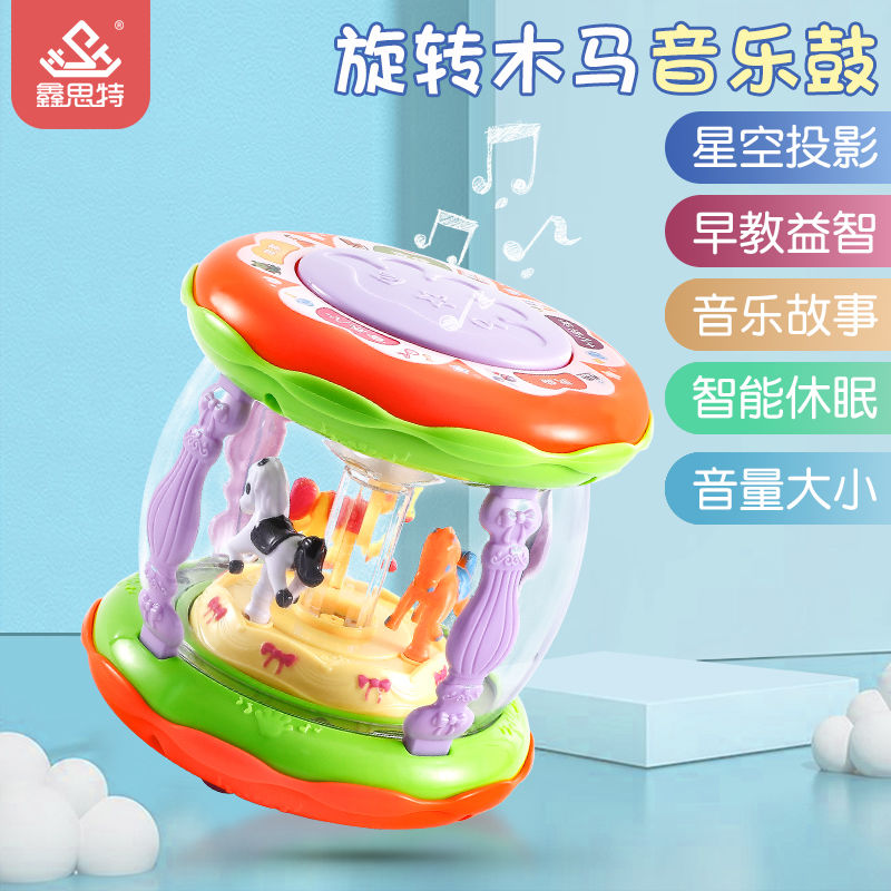 Xinster baby hand beat drum music electric beat drum baby early education educational story machine musical instrument toys