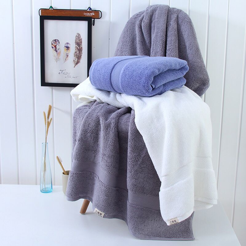 Pure cotton / towel bath towel adult soft absorbent cotton household face towel for men and women White Hotel gift