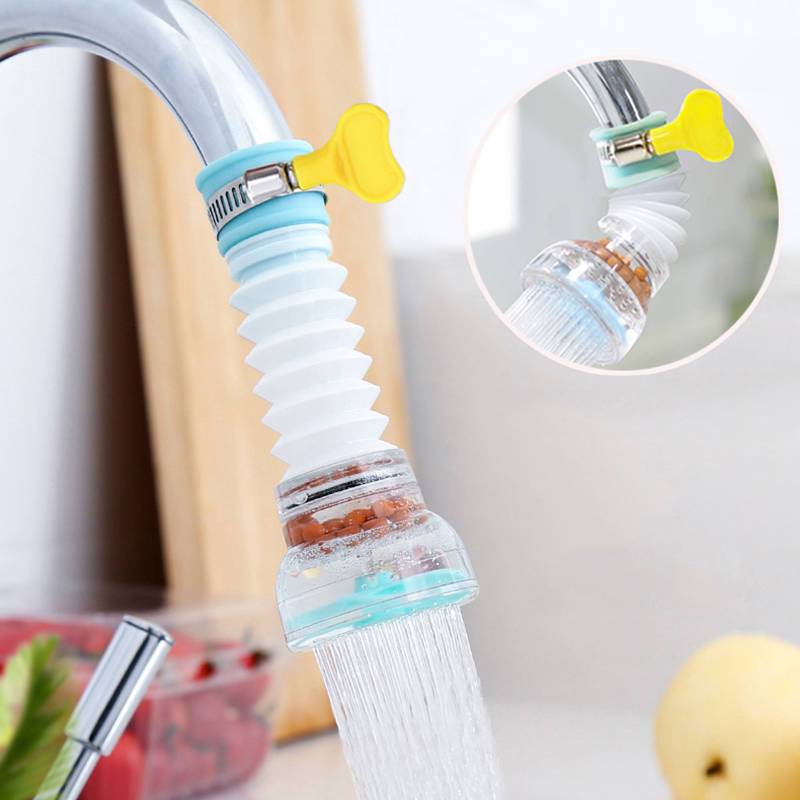 Universal joint faucet filter household kitchen universal telescopic rotary splash proof water filter water purifier