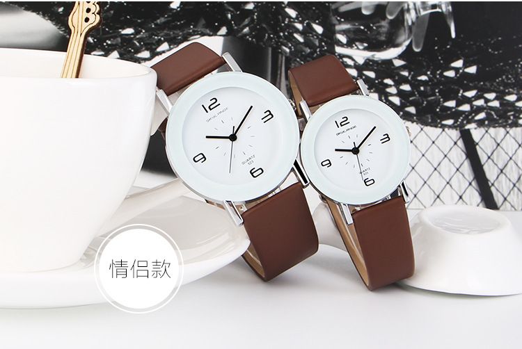2020新款手表女学生韩版简约情侣手表男士皮带手表ins小清新女表