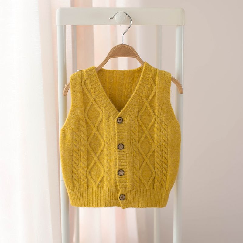 Children's sweater vest children's Vest cardigan children's sweater vest knitted spring and autumn boys' and girls' scarves