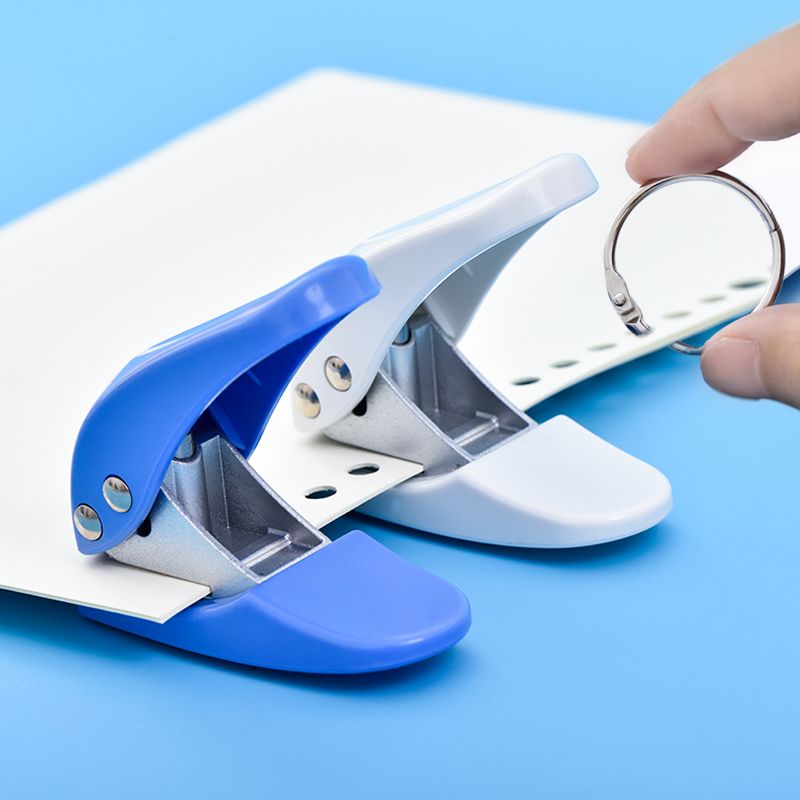 得力活页纸打眼器打孔器打孔钳打花器打孔机迷你圆孔装订环打洞机